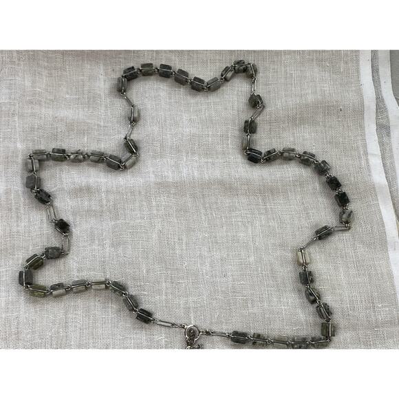 Connemara Marble Full Rosary Green Beaded Irish Celtic Cross Pendant 23" Large - Picture 5 of 10